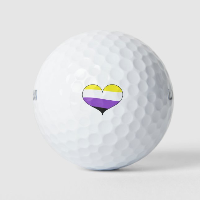 Pelotas De Golf Orgullo No Binario (Anverso)