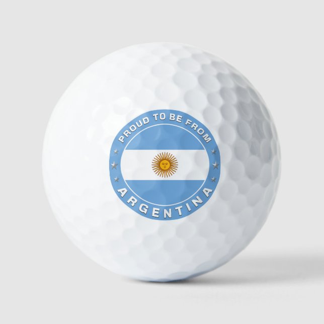 Pelotas De Golf Orgulloso De Ser De Argentina (Anverso)