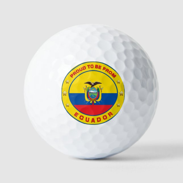 Pelotas De Golf Orgulloso De Ser De Ecuador (Anverso)