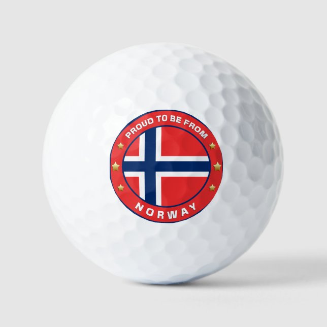 Pelotas De Golf Orgulloso De Ser De Noruega (Anverso)
