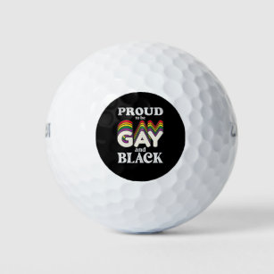 Pelotas De Golf Orgulloso De Ser Gay Y Negro Orgullo LGBT