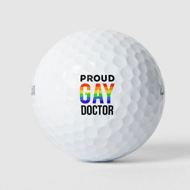 Pelotas De Golf Orgulloso Médica gay de la Escuela de Medicina LGB (Anverso)