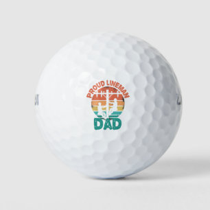 Pelotas De Golf Orgulloso padre de Lineman para regalo de los elec