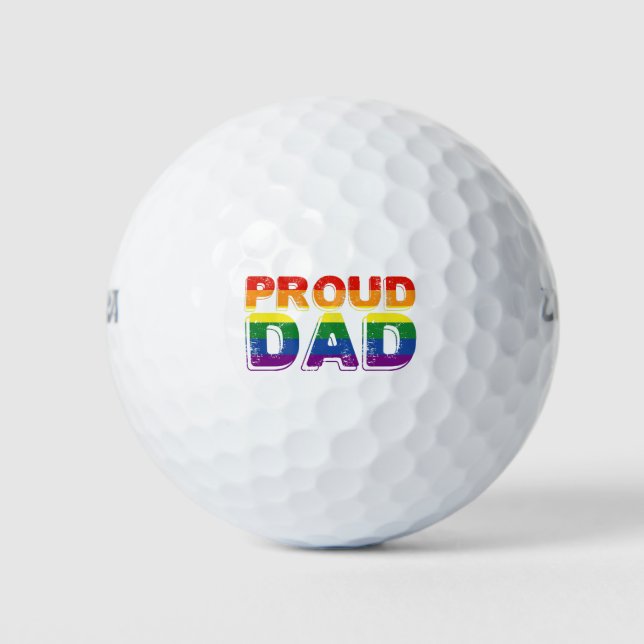 Pelotas De Golf Orgulloso padre LGBT padre del orgullo gay (Anverso)