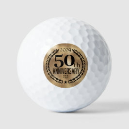 Pelotas De Golf Oro con el logotipo comercial del 50 aniversario