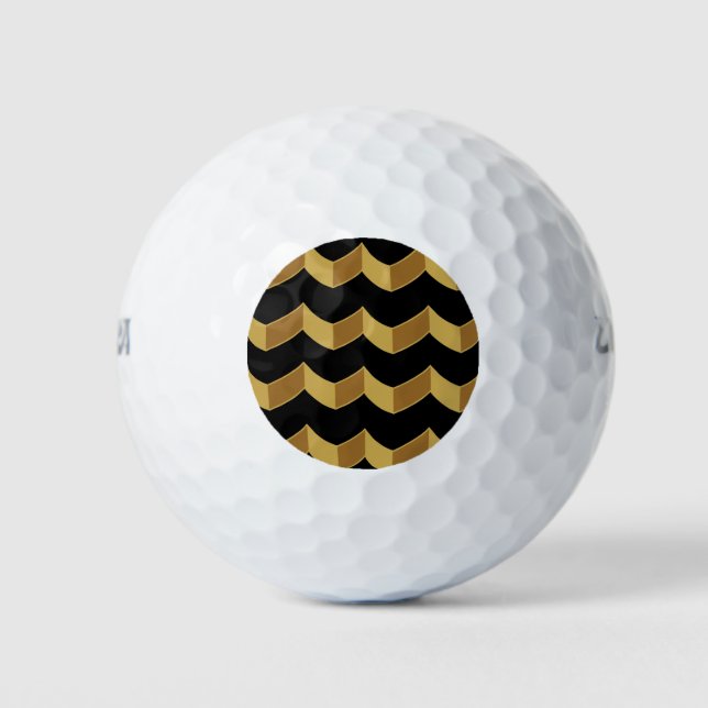 Pelotas De Golf Oro negro (Anverso)