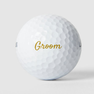 Pelotas De Golf Oro y recuerdo blanco de Groom