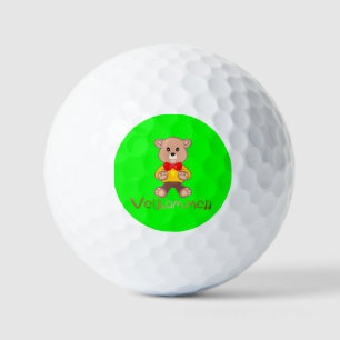 Pelotas De Golf Oso de Manzana Verde Velkommen Bienvenido