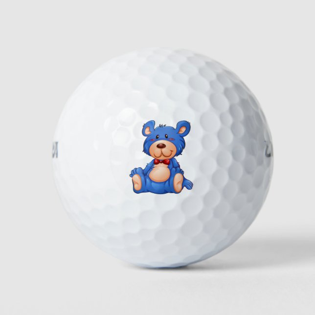 Pelotas De Golf Oso de peluche azul (Anverso)