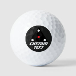 Pelotas De Golf OVNI de triángulo negro moderno con tu nombre
