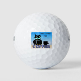 Pelotas De Golf Owl ama su café