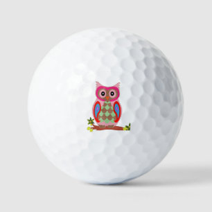 Pelotas De Golf Owl Bird Art