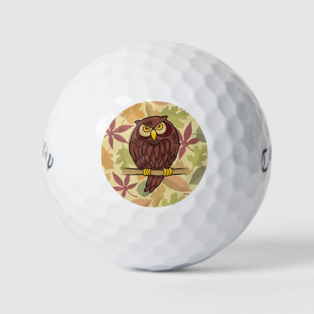 Pelotas De Golf Owl Personalizado (Anverso)