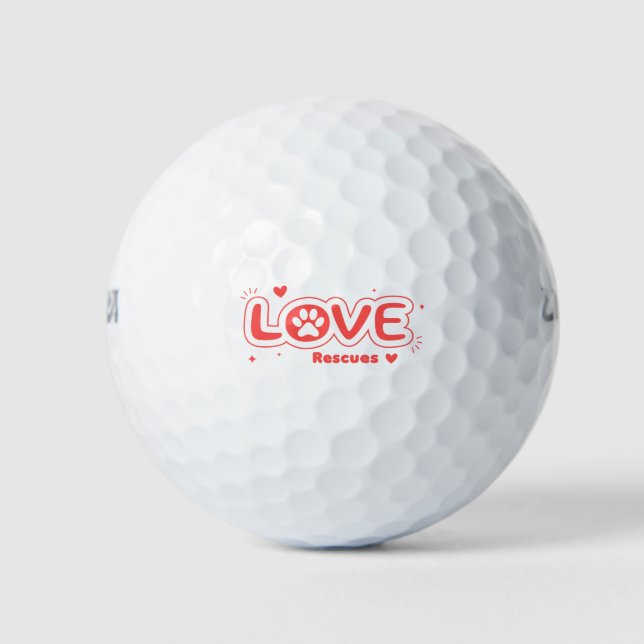 Pelotas De Golf OWRAssist Love Rescues (Anverso)
