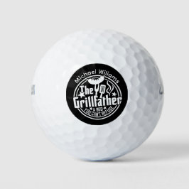 Pelotas De Golf Padre blanco negro personalizado parrillada de bar