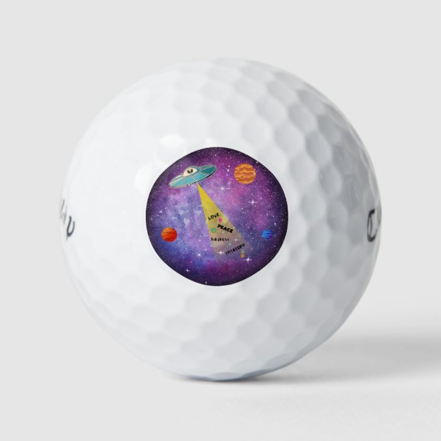 Pelotas De Golf Padre de la galaxia alienígena espacial alienígena (Anverso)