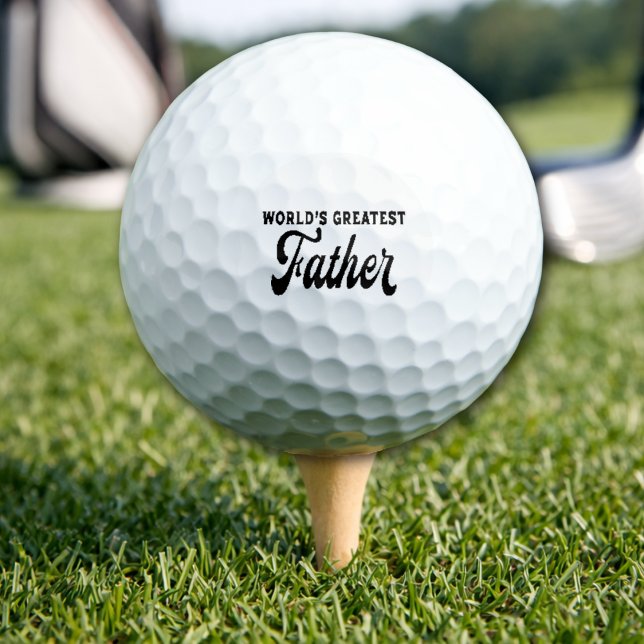 Pelotas De Golf Padre del Mundo (Golf Balls For World's Greatest Father. Gift for Dad. Golfing Father. Modern retro. )
