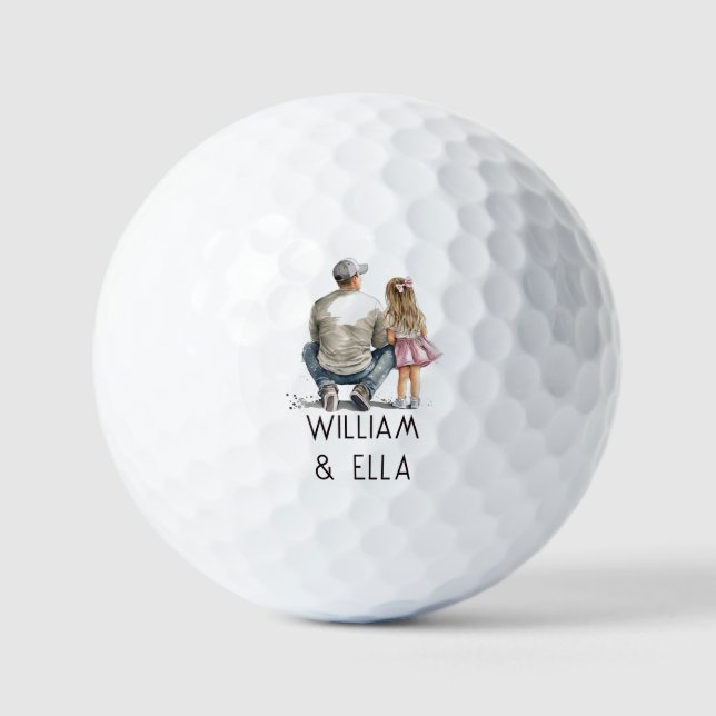 Pelotas De Golf Padre e Hija Personalizados (5) (Anverso)