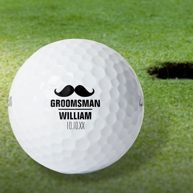 Pelotas De Golf Padrino de Boda Personalizado Groomsman Novio (Custom Best Man Groomsman Groom Wedding Golf Balls)