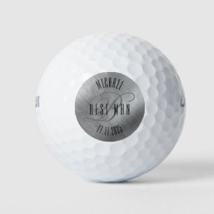 Pelotas De Golf Padrino Personalizado de Plata Cepillada