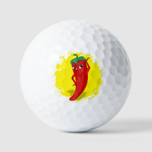 Pelotas De Golf Paint Splatt de pimienta roja caliente diva