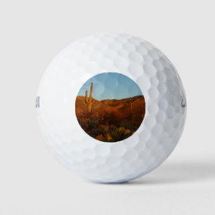 Pelotas De Golf Paisaje del desierto de Saguaro Sunset I Arizona