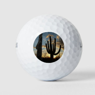 Pelotas De Golf Paisaje del desierto de Saguaro Sunset II Arizona