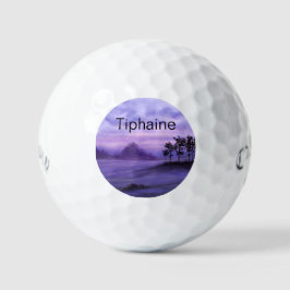 Pelotas De Golf Paisaje fantástico morado