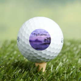 Pelotas De Golf Paisaje fantástico morado