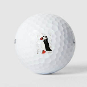 Pelotas De Golf Pájaros de púfaro de cachorro, acuarela, animales 