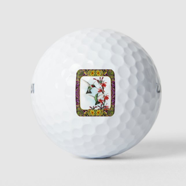Pelotas De Golf Pájaros y flores #5 (Anverso)