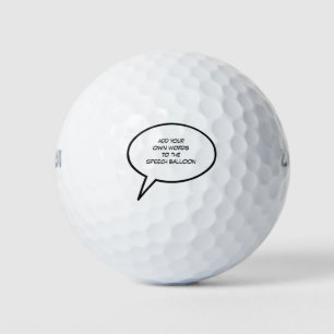 Pelotas De Golf Palabras de discurso de personalizado