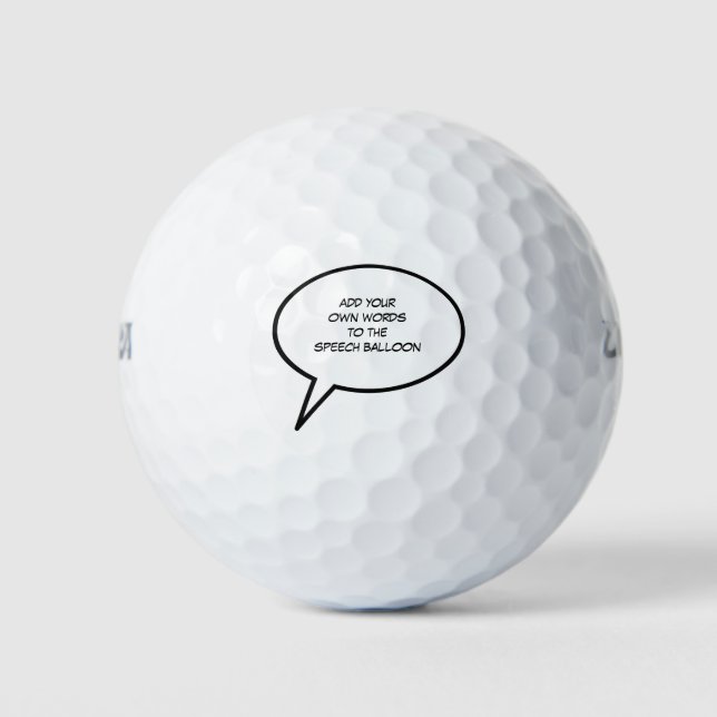 Pelotas De Golf Palabras de discurso de personalizado (Anverso)
