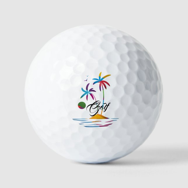 Pelotas De Golf Palm Beach Tropical Sunrise (Anverso)