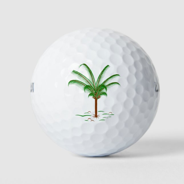 Pelotas De Golf Palm Tree tropical (Anverso)