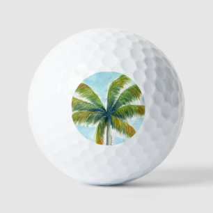 Pelotas De Golf palmera tropical Beach en un día soleado