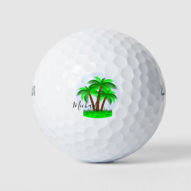 Pelotas De Golf Palmeras (Anverso)