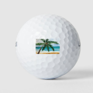 Pelotas De Golf Palmeras acuáticas playa mar hawaiano costa