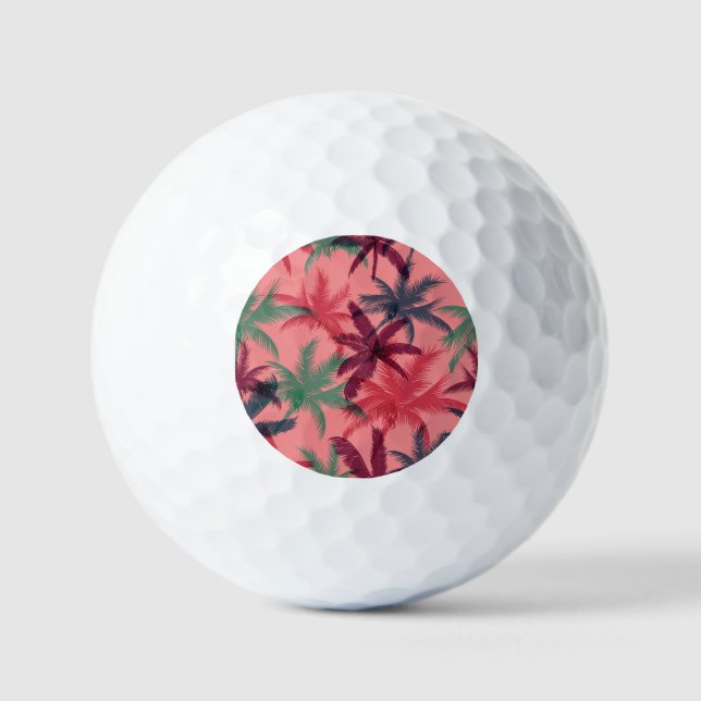 Pelotas De Golf Palmeras Tropicales: Patrón sin Marea (Anverso)