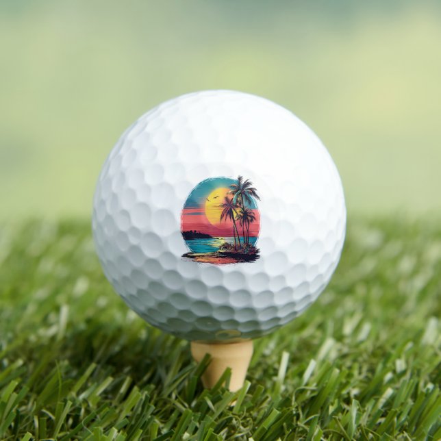 Pelotas De Golf Palmeras y playa (Camiseta in situ)