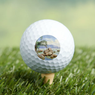 Pelotas De Golf Palmeras y rocas, Bahía de Río,