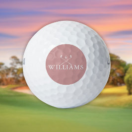 Pelotas De Golf Palos de Golf Personalizados con Nombre Rosa Polvo