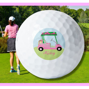 Pelotas De Golf Palos de Golf Personalizados de Cart de Golf Rosa