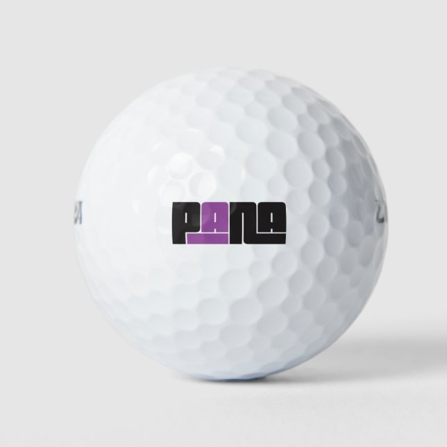 Pelotas De Golf Pana Black and Purple (Anverso)