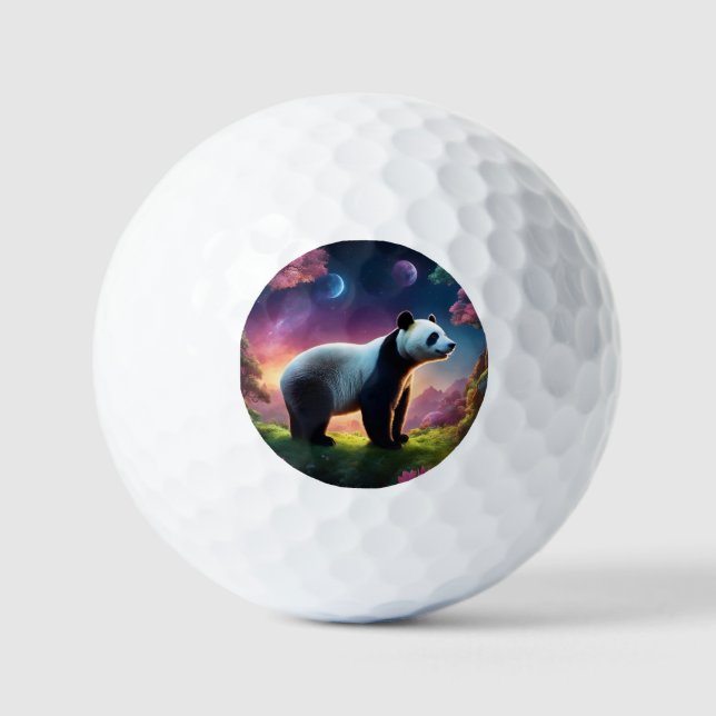 Pelotas De Golf Panda en un jardín de fantasía (Anverso)