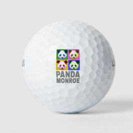 Pelotas De Golf Panda Monroe Bear retrato de arte pop