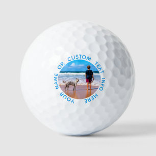 Pelotas De Golf Paneles de golf fotográficos y texto Personalizado