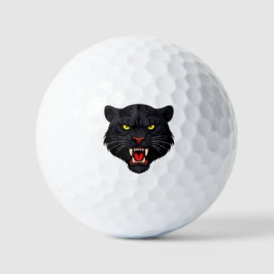 Pelotas De Golf Pantera Negra Agresiva Con Ojos Rojos