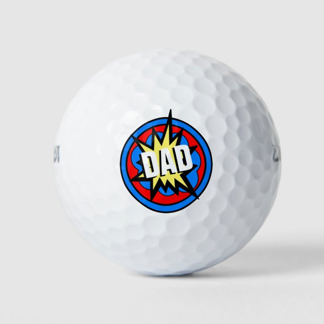 Pelotas De Golf Papá Comic Bang Colorido (Anverso)