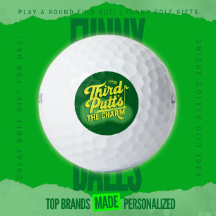 Pelotas De Golf Papá divertido de golf con tercer putt retro desor